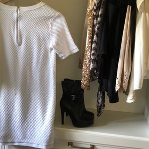 White Textured Dress